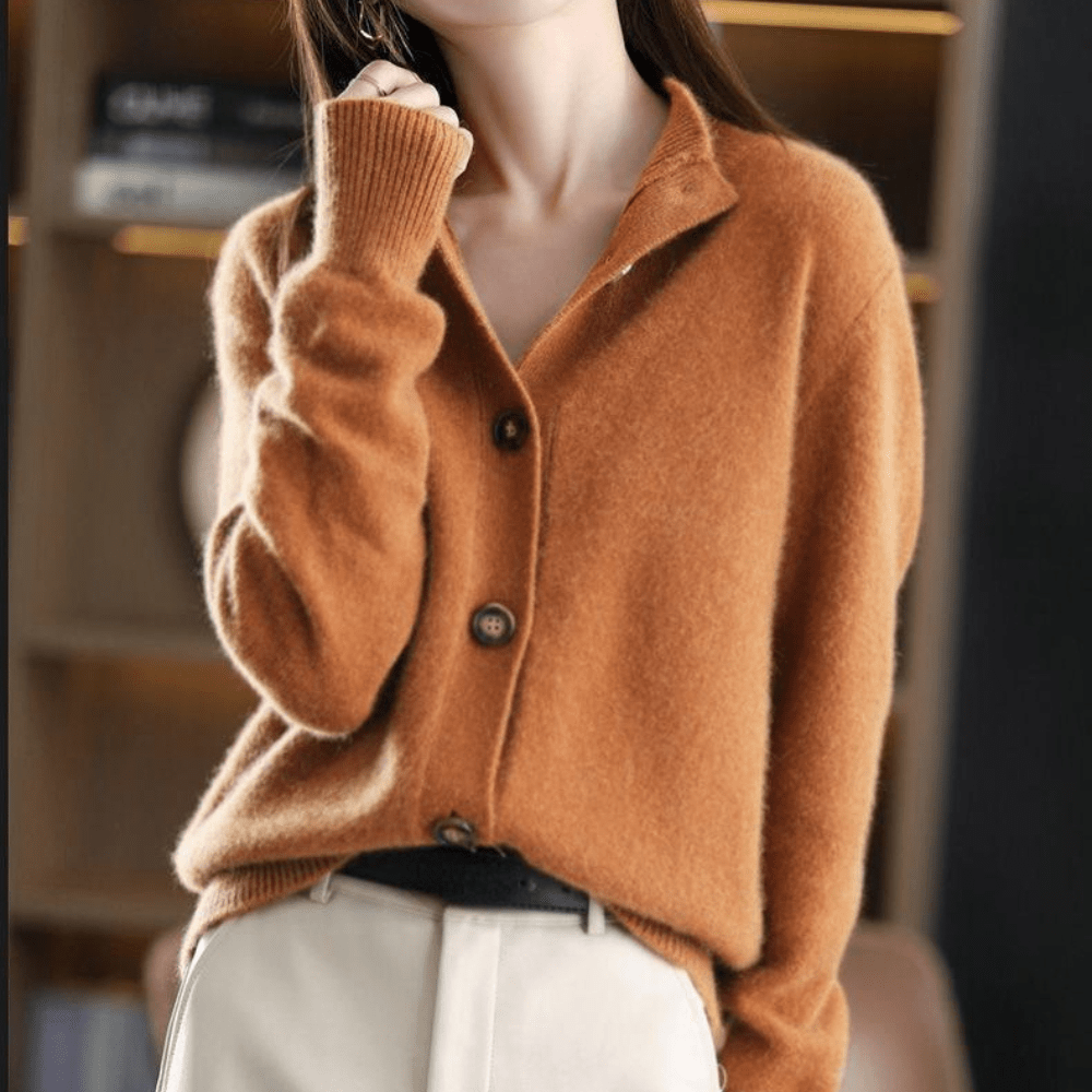 Brielle | Button Front Long Sleeve Cardigan