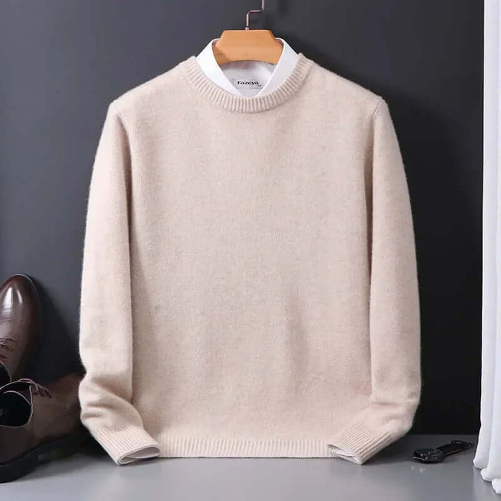 Men's Wool Crew Neck Jumper in Relaxed Fit