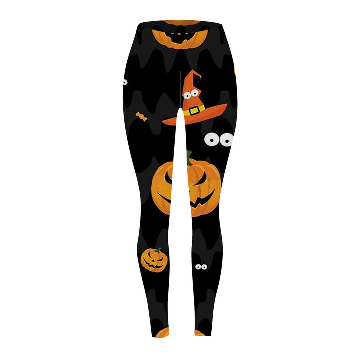 Women's Halloween Pumpkin Print Leggings