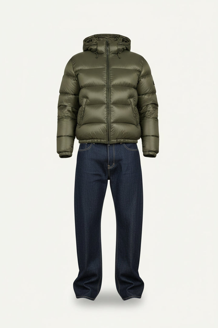 Men's Sherpa Lined Quilted Puffer Jacket with Hood