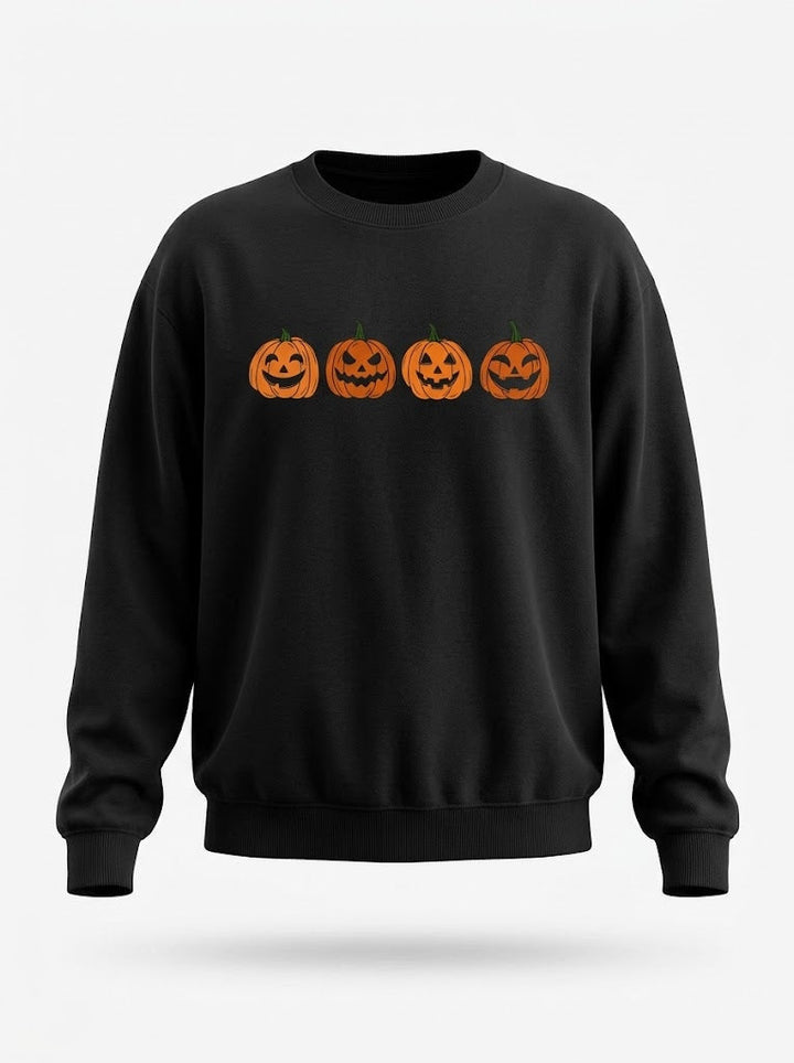 Women's Halloween Jack-O'-Lantern Crew Neck Jumper
