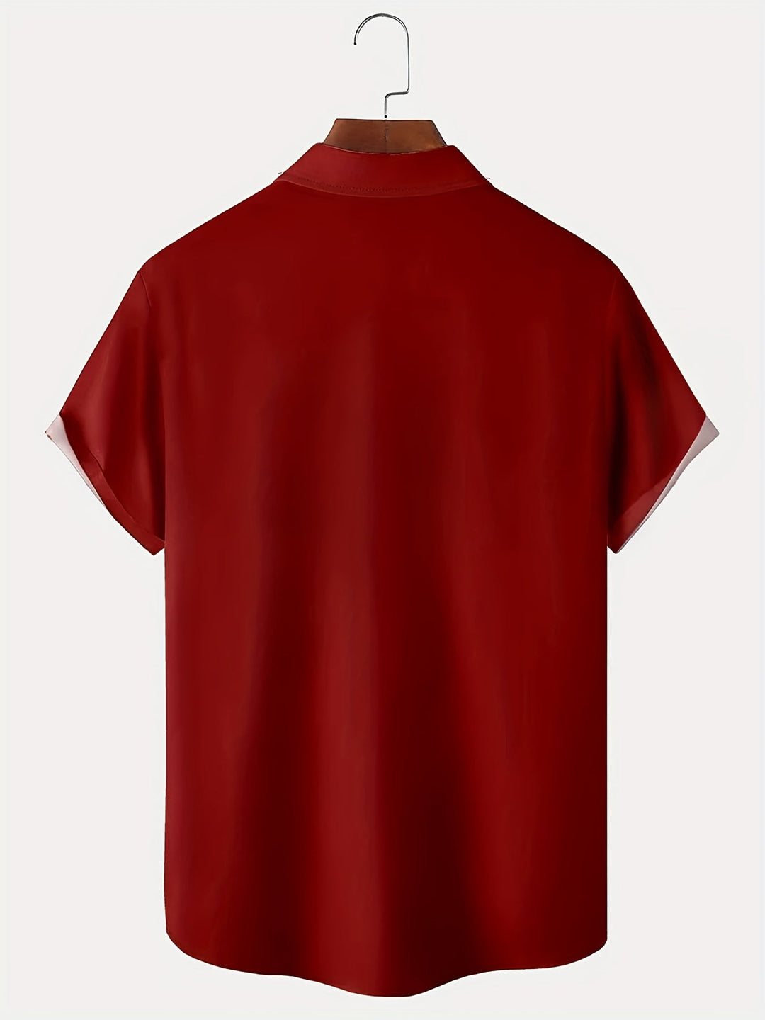 Men's Short Sleeve Colourblock Shirt with Diamond Print