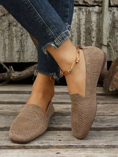 Breathable Knit Slip On Loafers