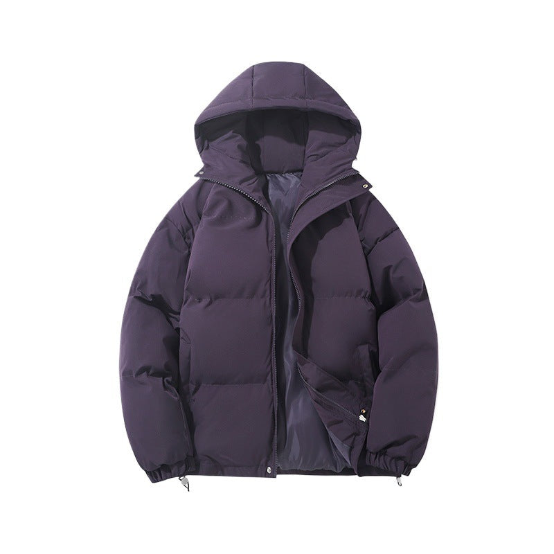 Women's Hooded Puffer Jacket with Zip Front