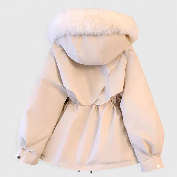 Women's Padded Parka Jacket with Faux Fur Hood