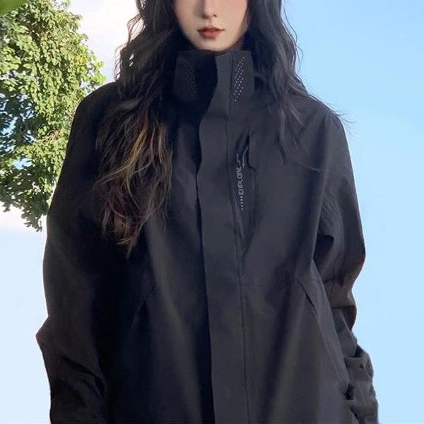 Women's Waterproof Shell Jacket in an Oversized Fit