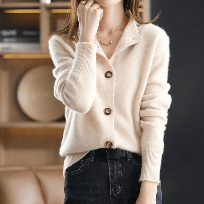 Brielle | Button Front Long Sleeve Cardigan