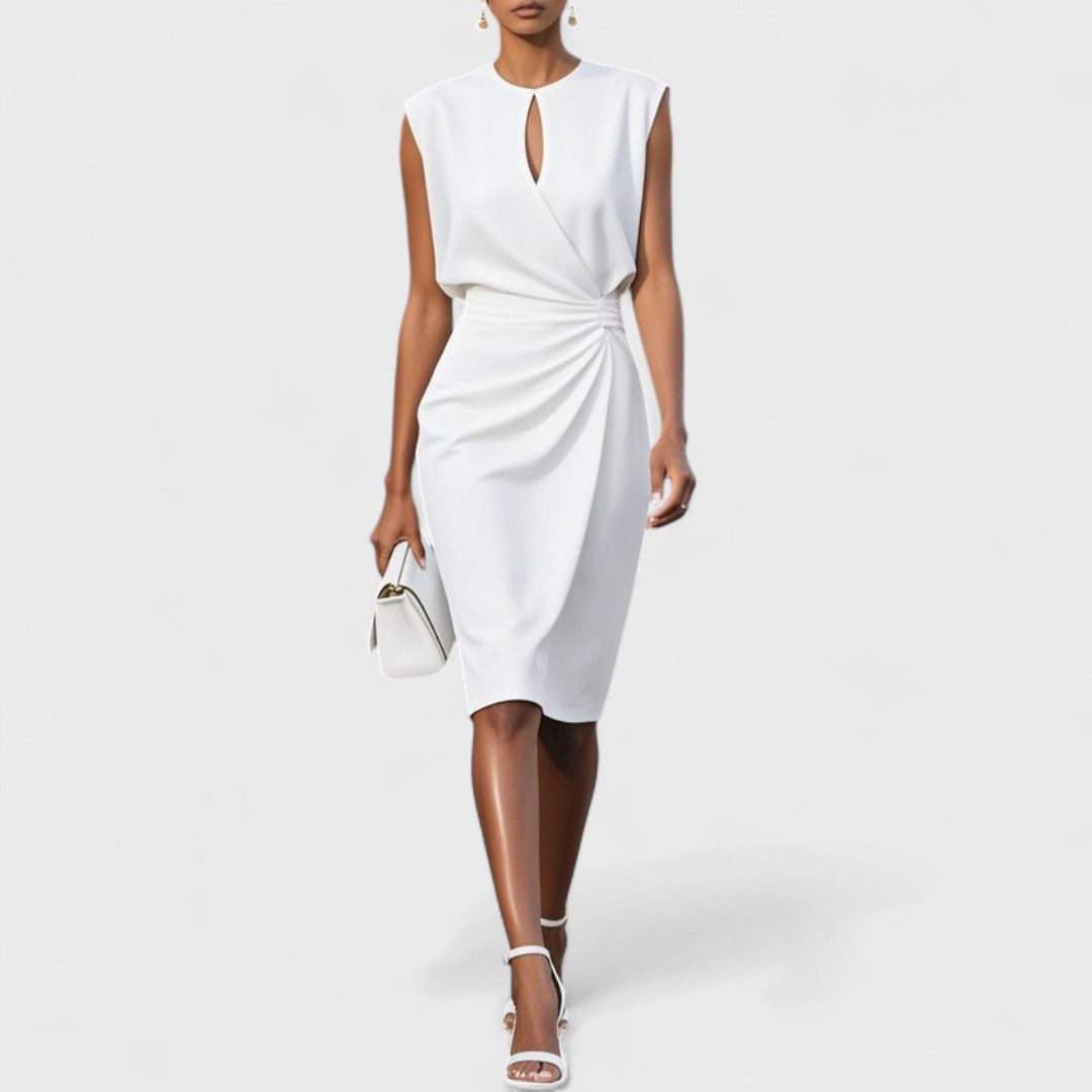 Emilia | Elegant Ruched Midi Dress