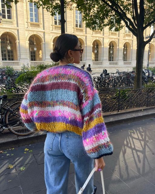 Isla | Multicolour Textured Knit Cardigan