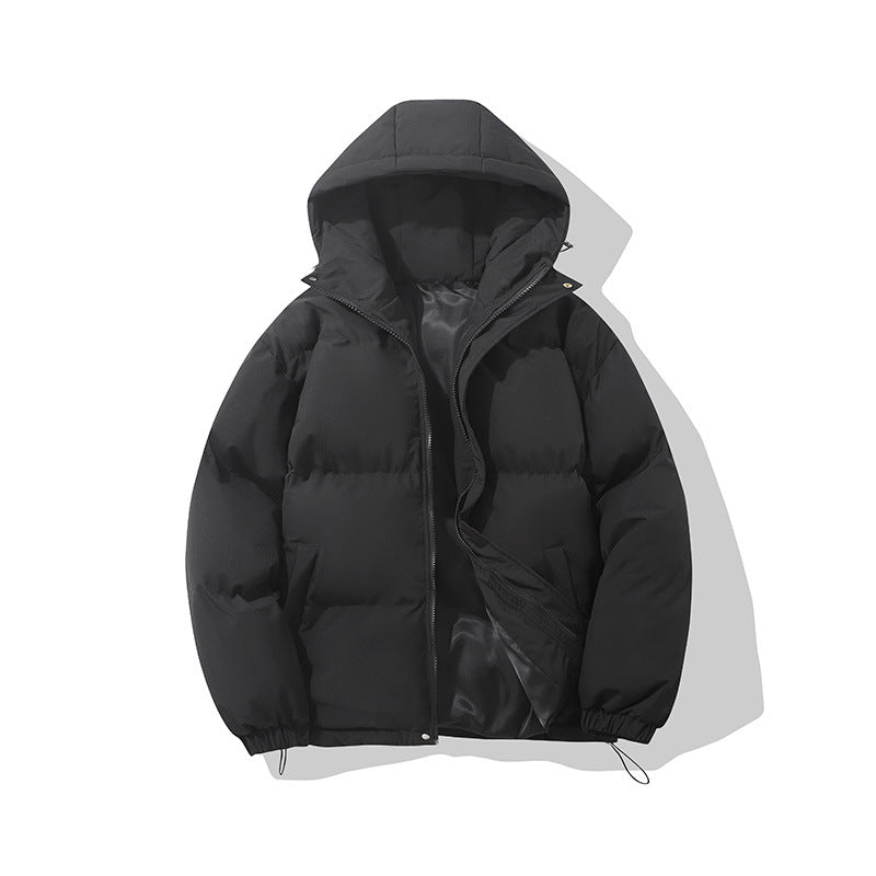 Women's Hooded Puffer Jacket with Zip Front
