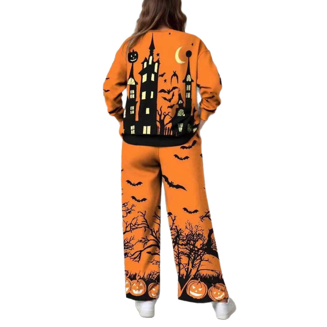 Women's Halloween Pyjama Set with Haunted Castle Print