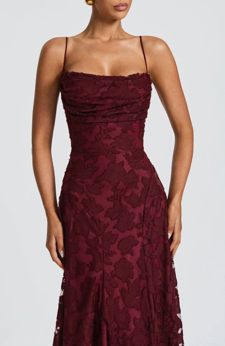 Vivienne | Elegant Floral Lace Maxi Dress