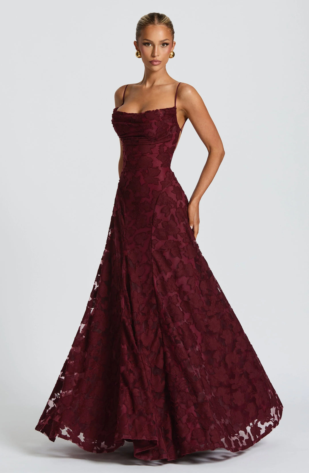 Vivienne | Elegant Floral Lace Maxi Dress