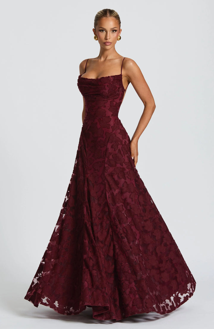 Vivienne | Elegant Floral Lace Maxi Dress