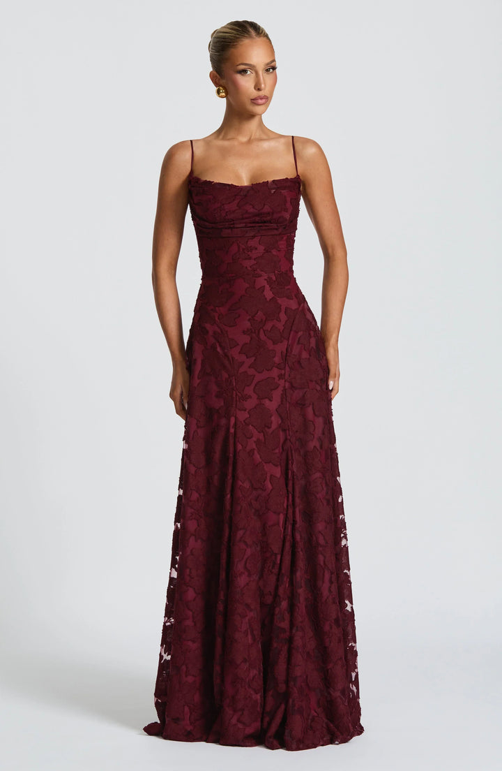 Vivienne | Elegant Floral Lace Maxi Dress