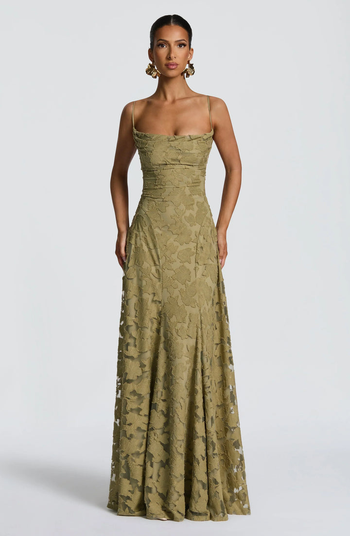 Vivienne | Elegant Floral Lace Maxi Dress