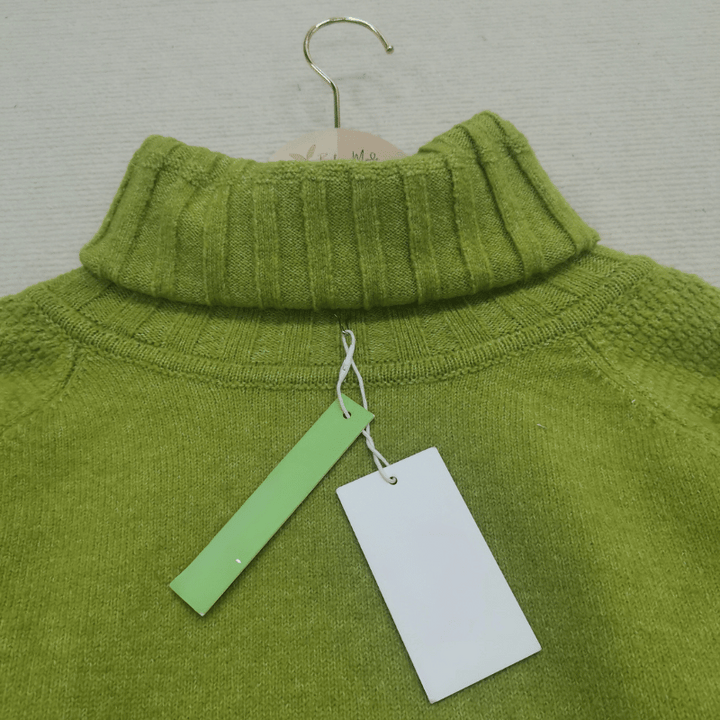 Women's Oversized Roll Neck Jumper with Ribbed Cuffs