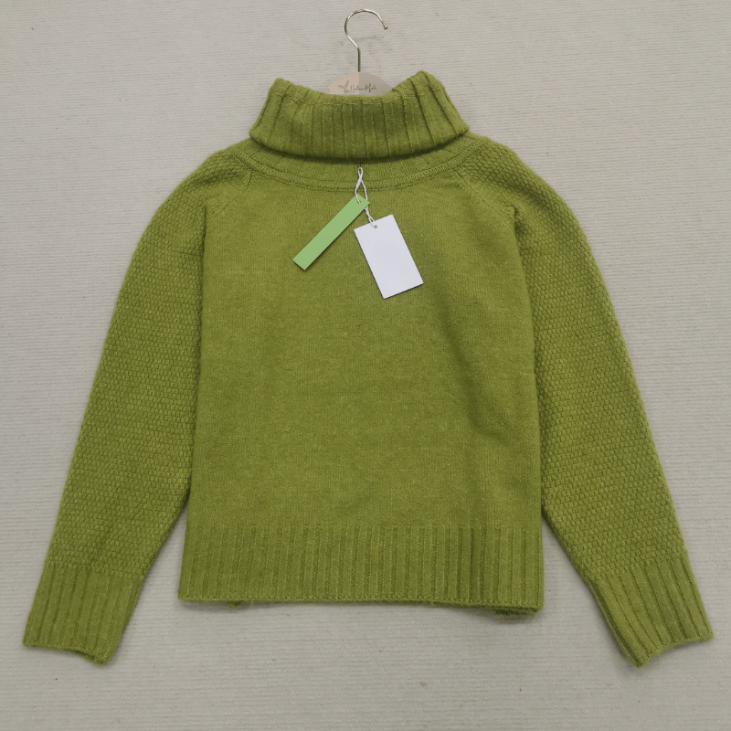 Women's Oversized Roll Neck Jumper with Ribbed Cuffs