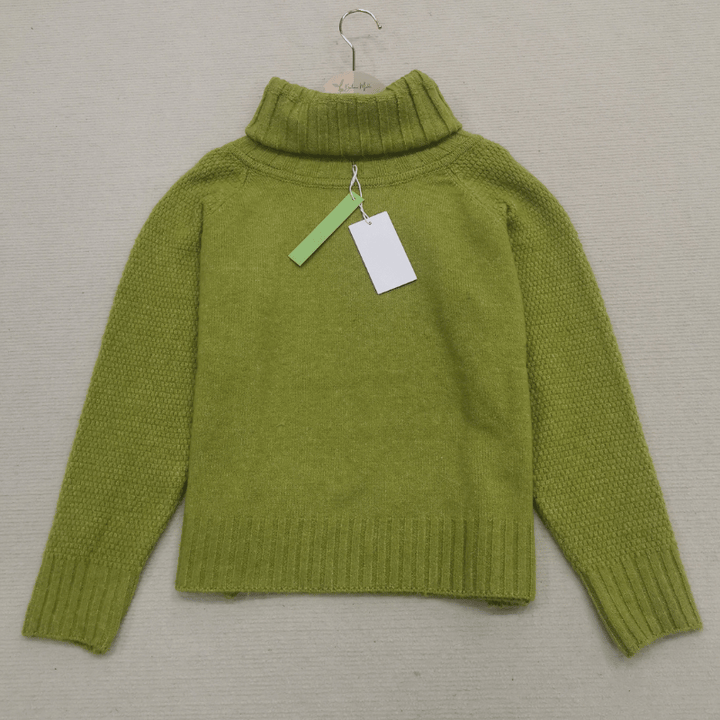 Women's Oversized Roll Neck Jumper with Ribbed Cuffs