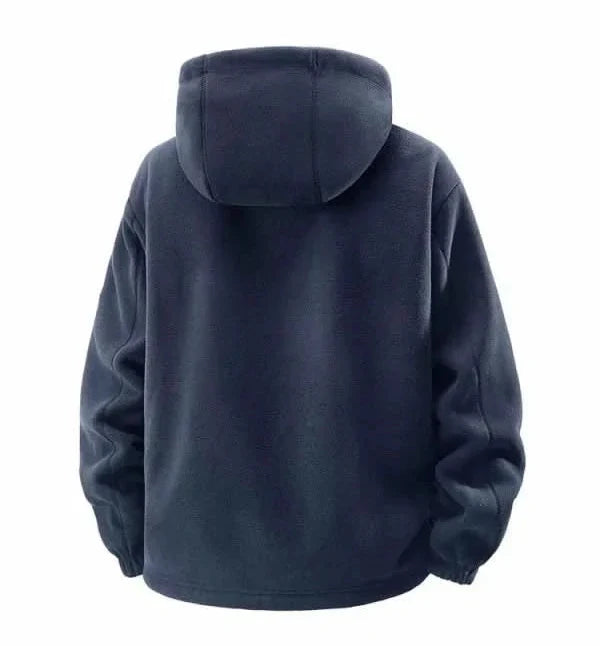 Men's Fleece Zip-Up Jacket with High Collar