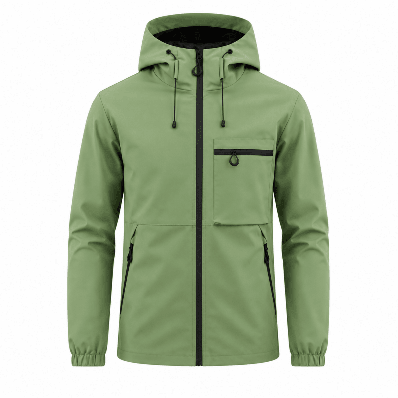 Women's Water-Resistant Hooded Utility Jacket with Zip Pockets