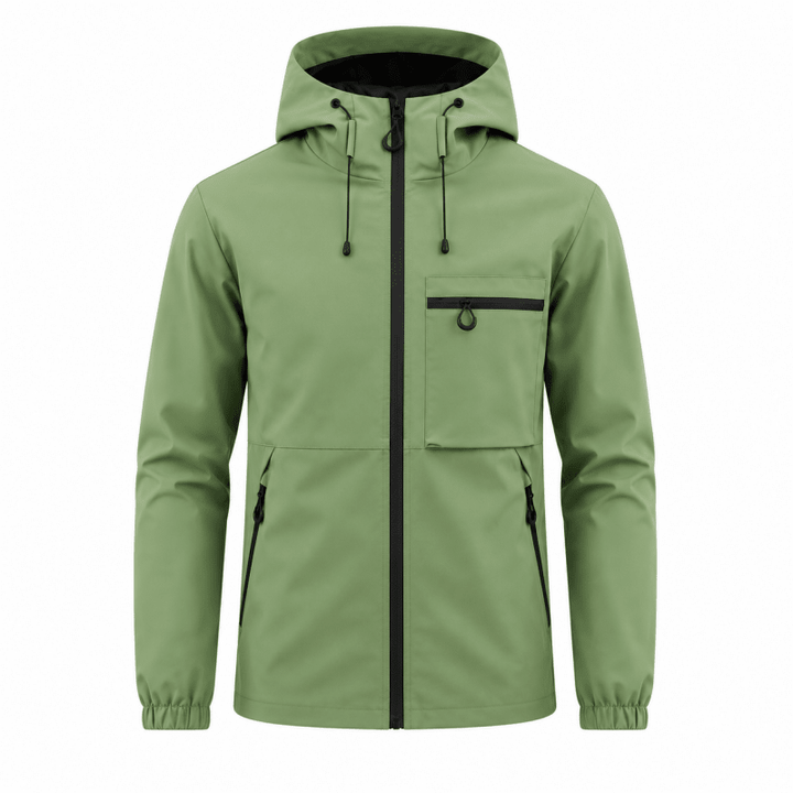 Women's Water-Resistant Hooded Utility Jacket with Zip Pockets