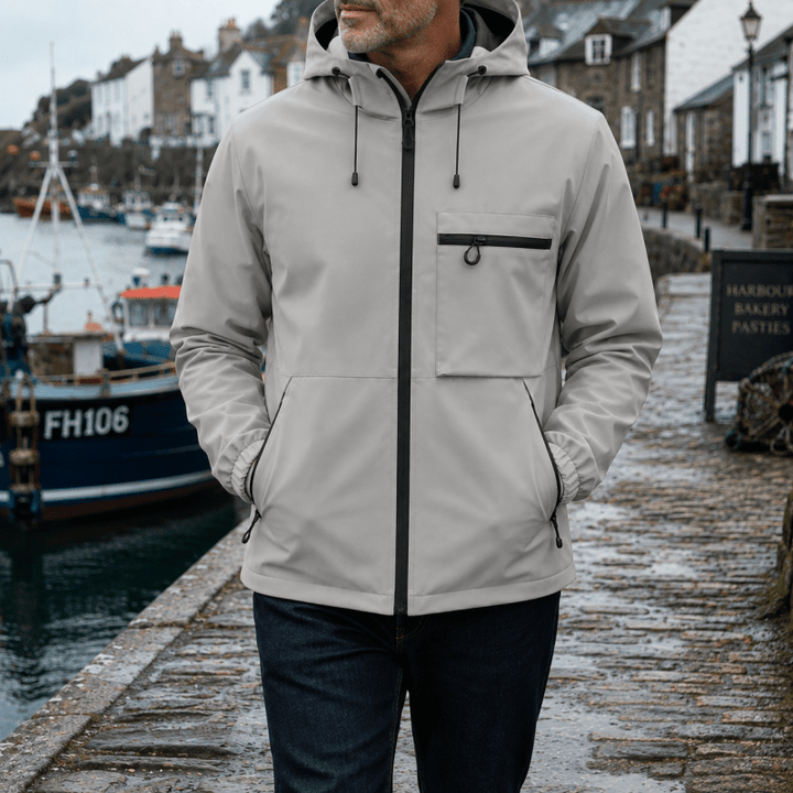 Women's Water-Resistant Hooded Utility Jacket with Zip Pockets