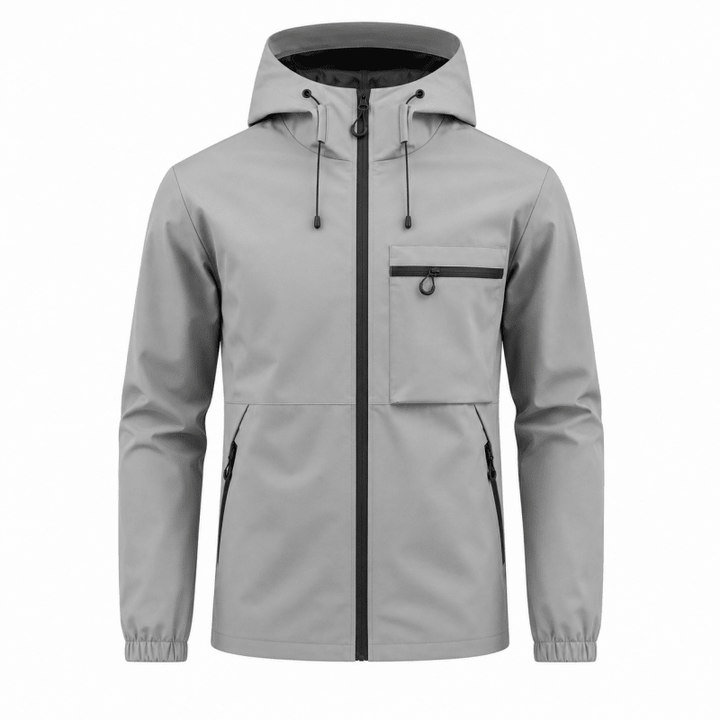 Women's Water-Resistant Hooded Utility Jacket with Zip Pockets
