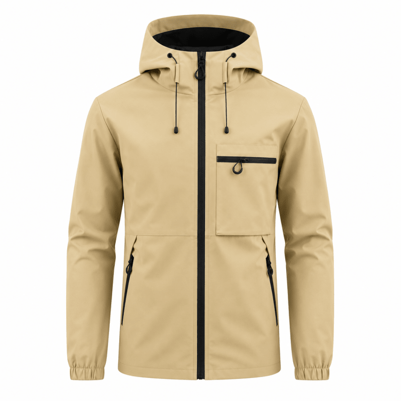 Women's Water-Resistant Hooded Utility Jacket with Zip Pockets