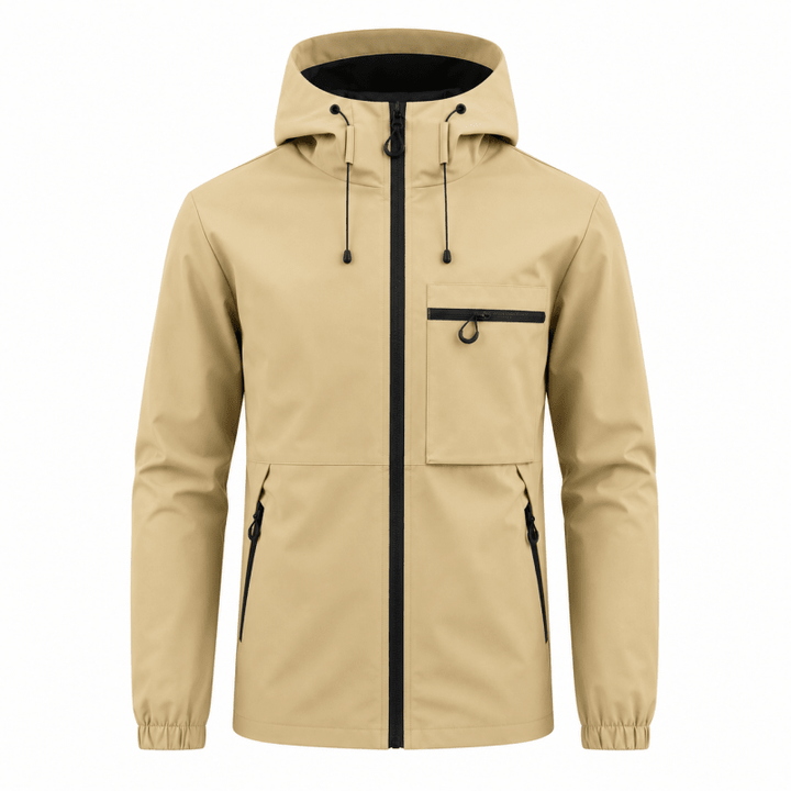 Women's Water-Resistant Hooded Utility Jacket with Zip Pockets