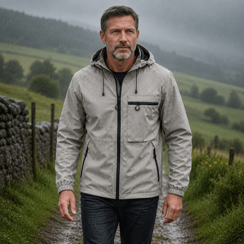 Women's Water-Resistant Hooded Utility Jacket with Zip Pockets