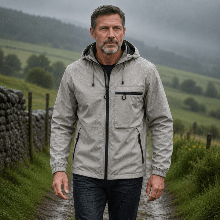 Women's Water-Resistant Hooded Utility Jacket with Zip Pockets
