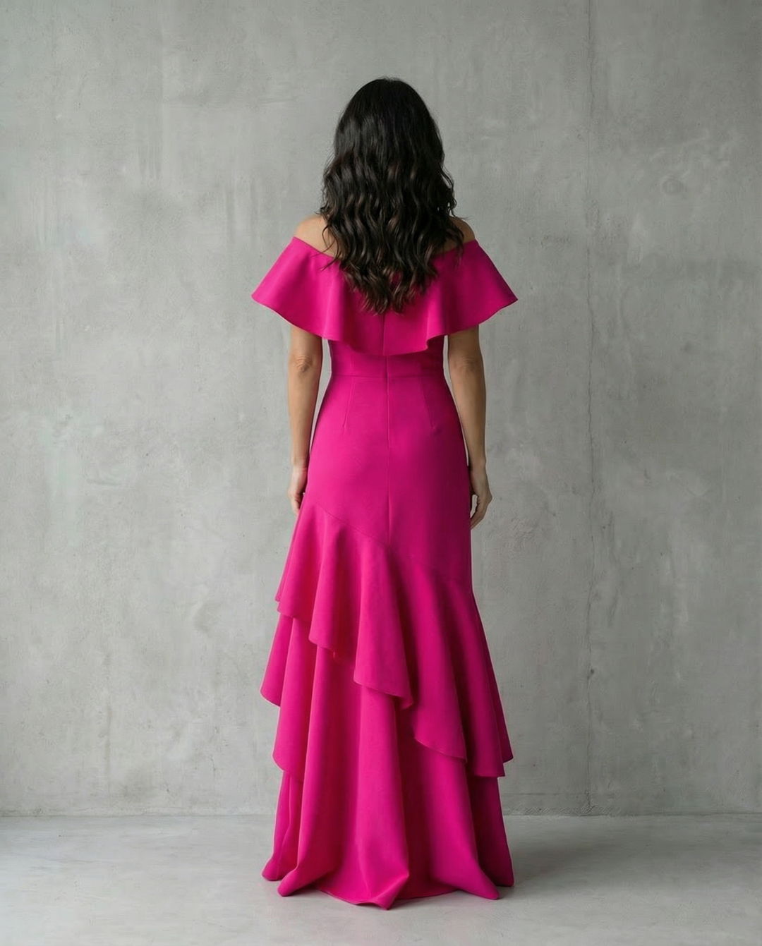 Sienna | Formal Ruffle Off Shoulder Maxi Dress