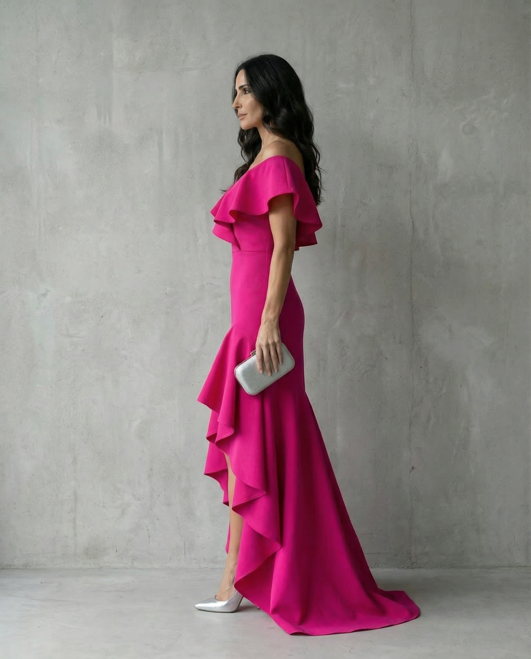 Sienna | Formal Ruffle Off Shoulder Maxi Dress