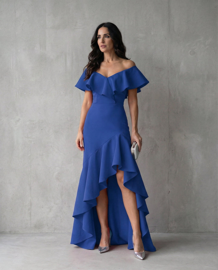 Sienna | Formal Ruffle Off Shoulder Maxi Dress