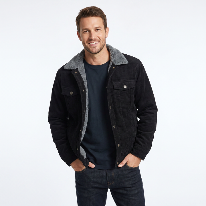 Sherpa Lined Corduroy Jacket for Men