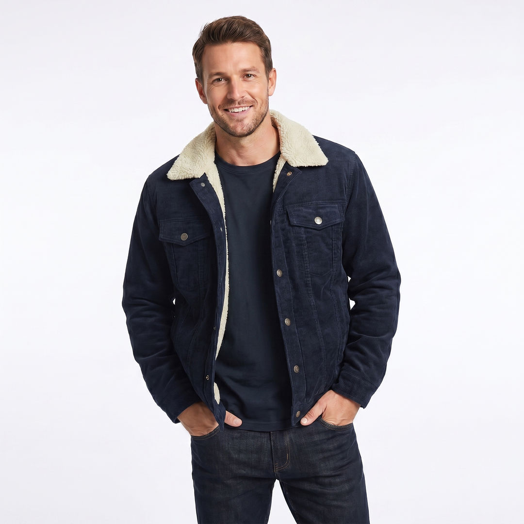 Sherpa Lined Corduroy Jacket for Men
