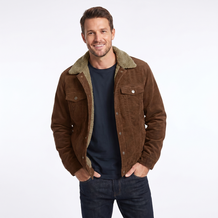 Sherpa Lined Corduroy Jacket for Men