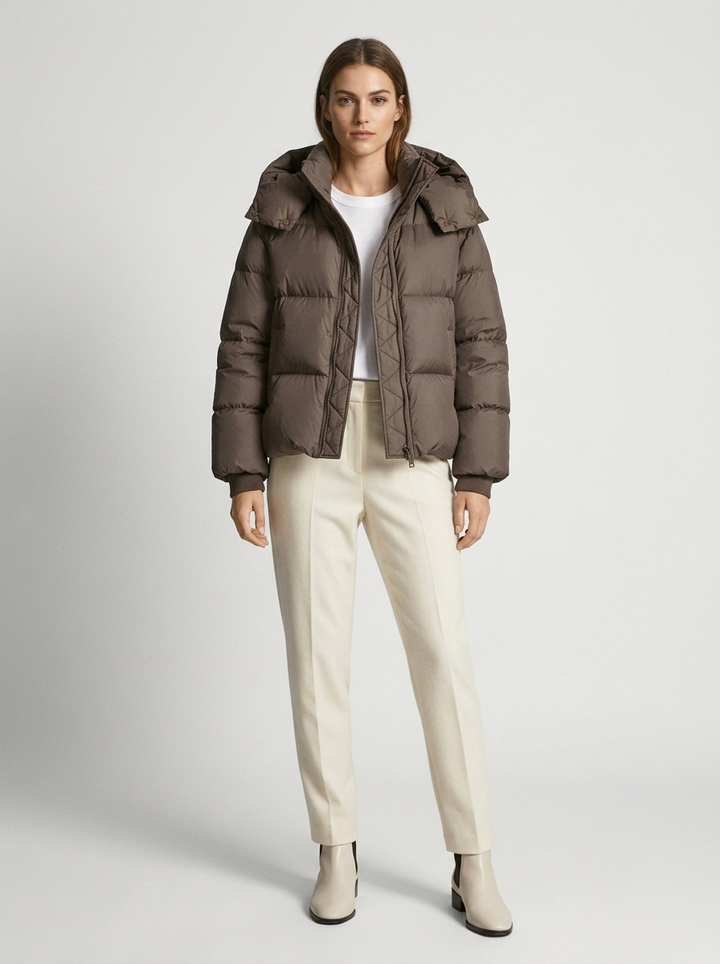 Women's Oversized Padded Puffer Jacket with Hood