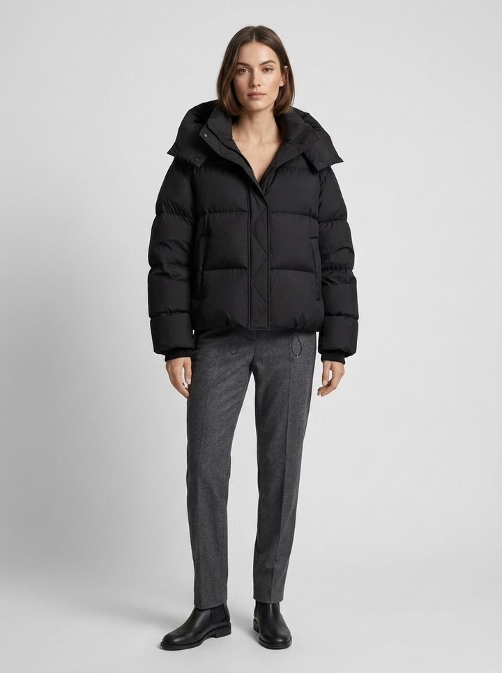 Women's Oversized Padded Puffer Jacket with Hood
