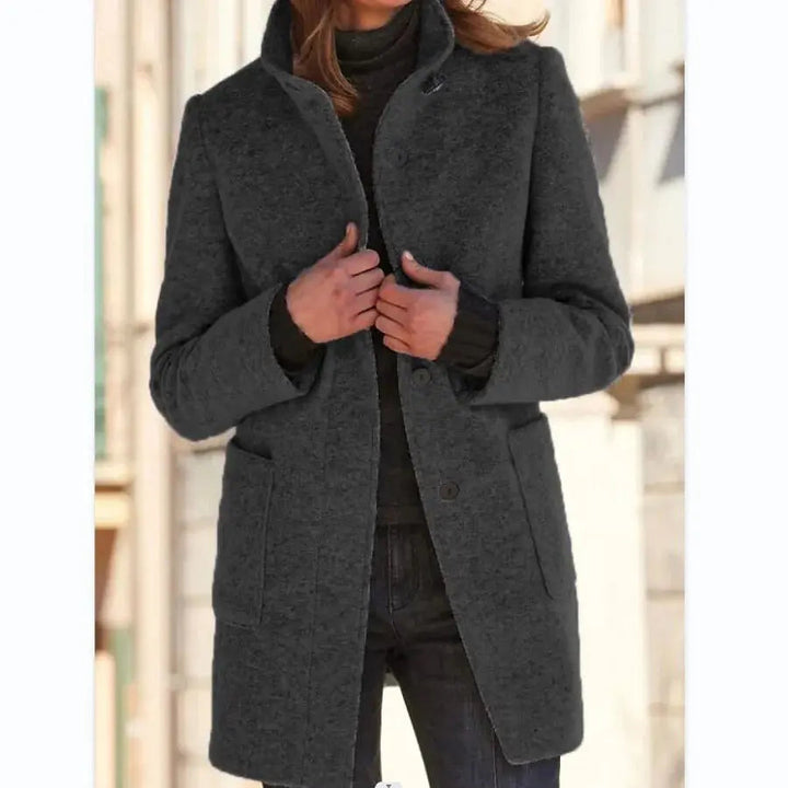 Eleanor | Tailored Button Front Wool Coat
