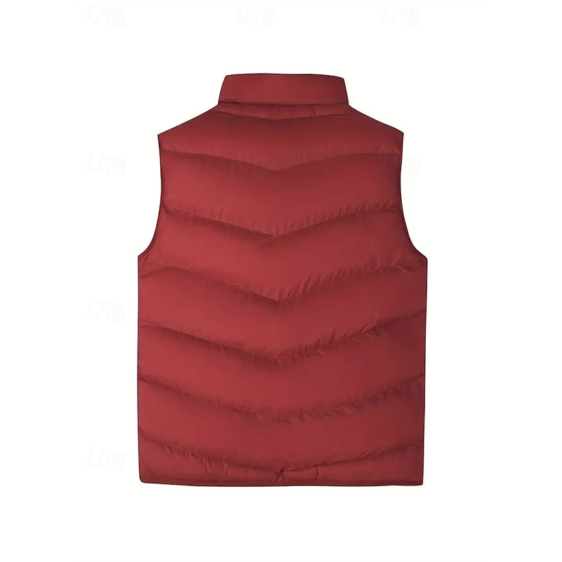 Men's Quilted Padded Gilet with Zip Pockets