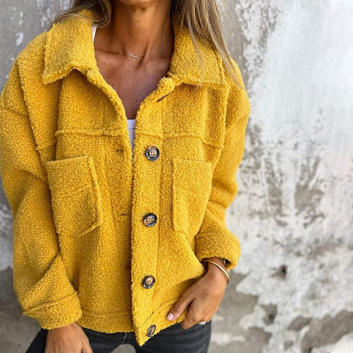 Hannah | Relaxed Collared Sherpa Jacket