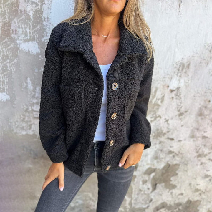 Hannah | Relaxed Collared Sherpa Jacket