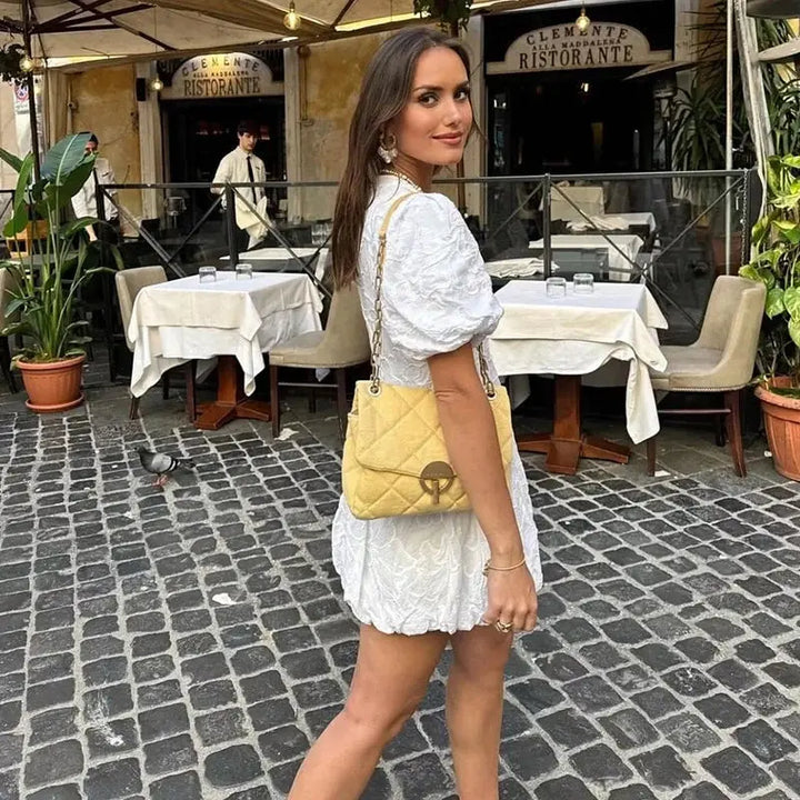Sophie | Embroidered Puff Sleeve Mini Dress