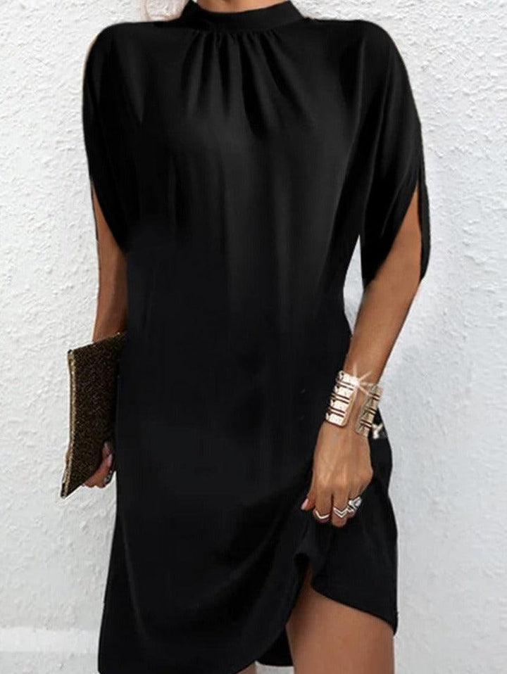 Oriana | Elegant High Neck Split Sleeve Cocktail Dress