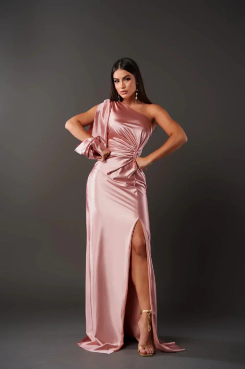 Gisella | Elegant One Shoulder Occasion Maxi Dress