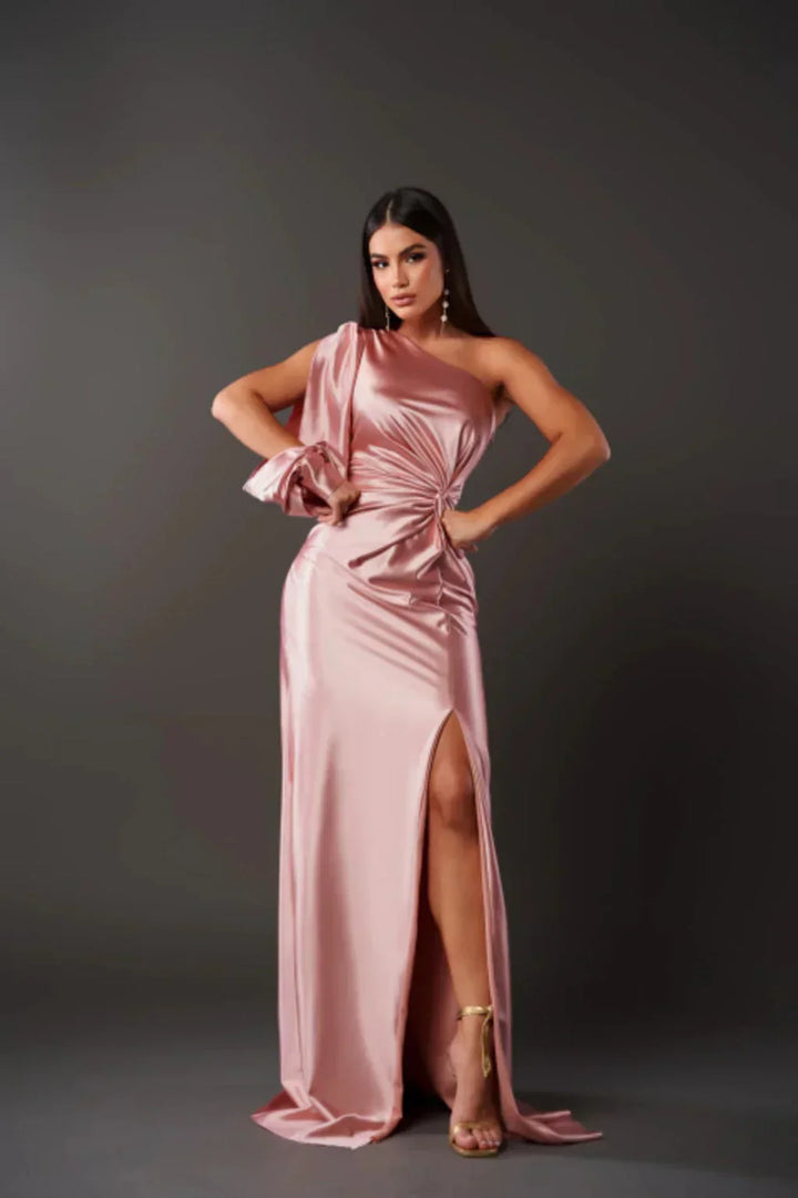 Gisella | Elegant One Shoulder Occasion Maxi Dress