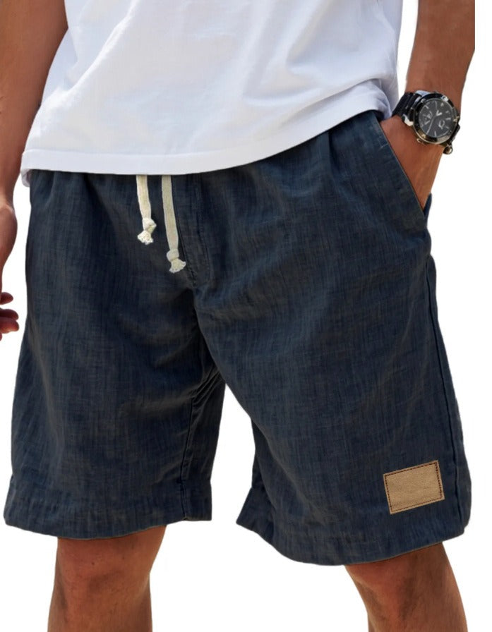 Casual Drawstring Linen Shorts
