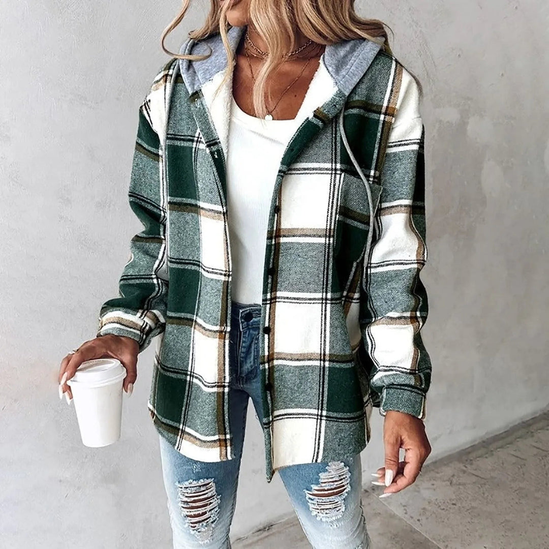 Sophie | Casual Checked Hooded Jacket